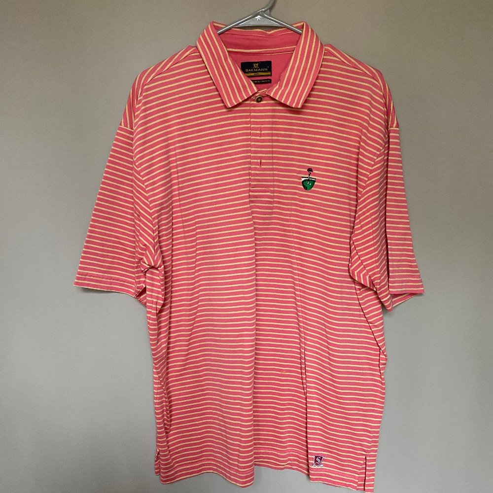 Striped Golf Polo XL